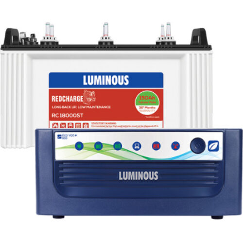 Luminous ECO VOLT NEO 850 Home UPS and Luminous Red Charge RC 18000ST