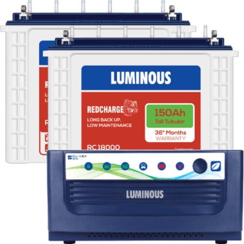 Luminous Eco Volt Neo1650 Home UPS and 2pcs Luminous Red Charge RC 18000